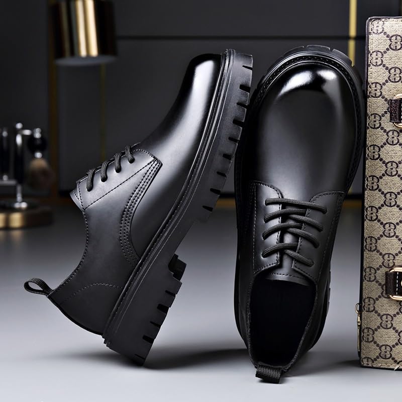 Men's Classic Lace-up Formal Oxfords Comfortable Non-Slip Low Top Business Work Shoes Mens Casual Walking Shoes Office Flats4
