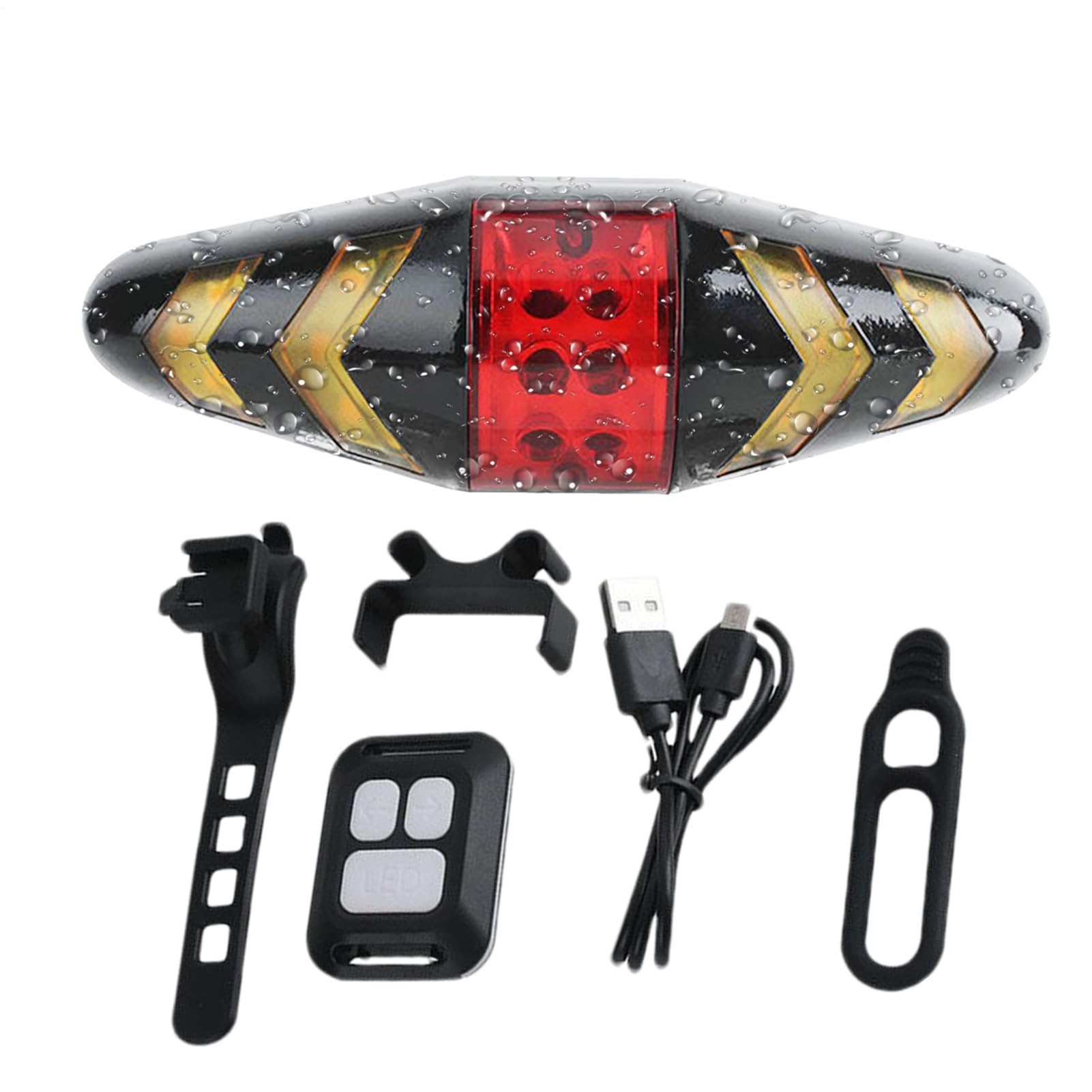 e bike Turn Signals, Wireless Remote Bike Blinkers, 6 Lighting Modes, Interactive Usb Rechargeable Tail Light, Waterproof Led Indicator, Ideal for Road Cycling and Night Riding