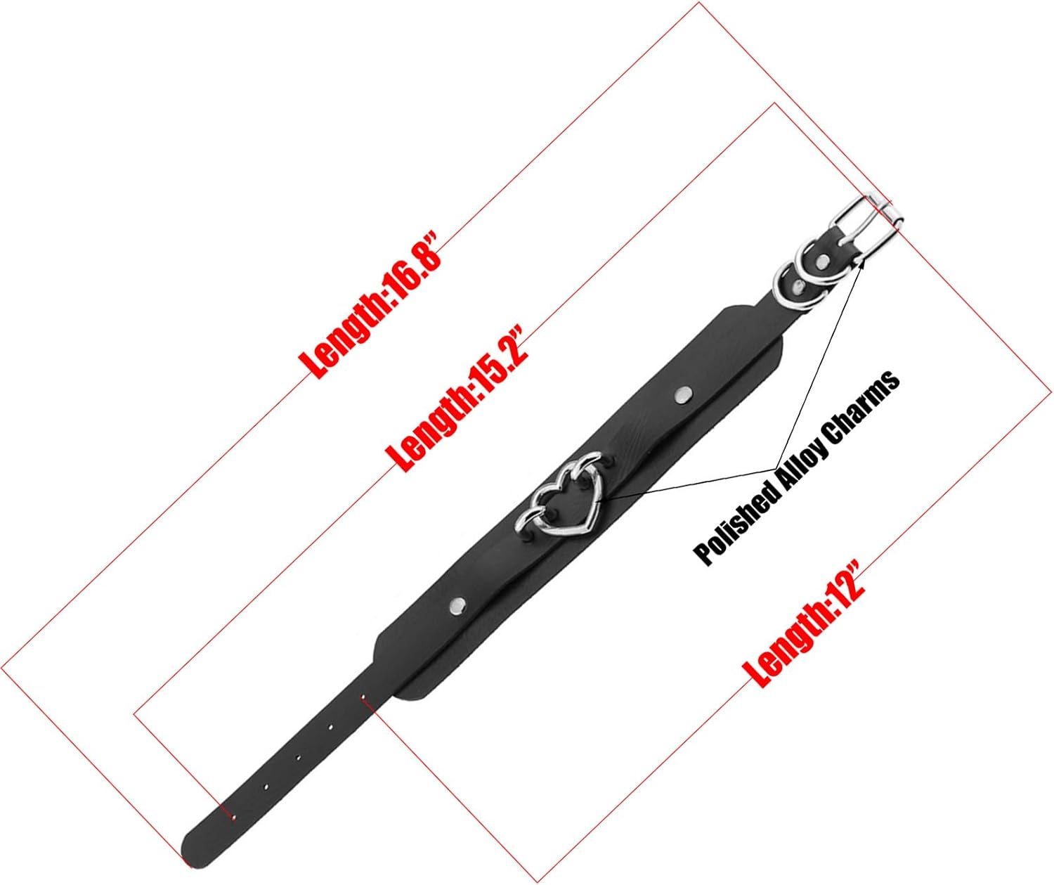 Gothic Black Choker Collar for Women, Retro Heart Faux Leather Necklace and Body Chains Set for Cosplay - Image 4