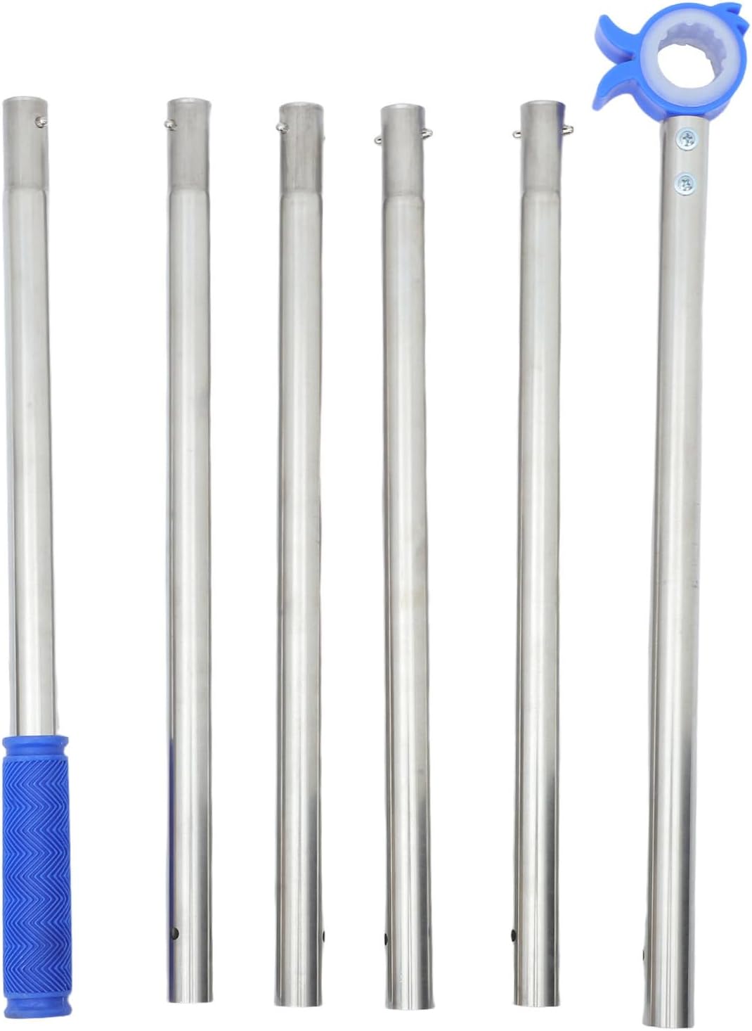 Window Opener Pole: 6-Section Window Opener Pole Telescoping Rod - Extendable Metal Assist Stick for Skylight and Loft Hatch Use