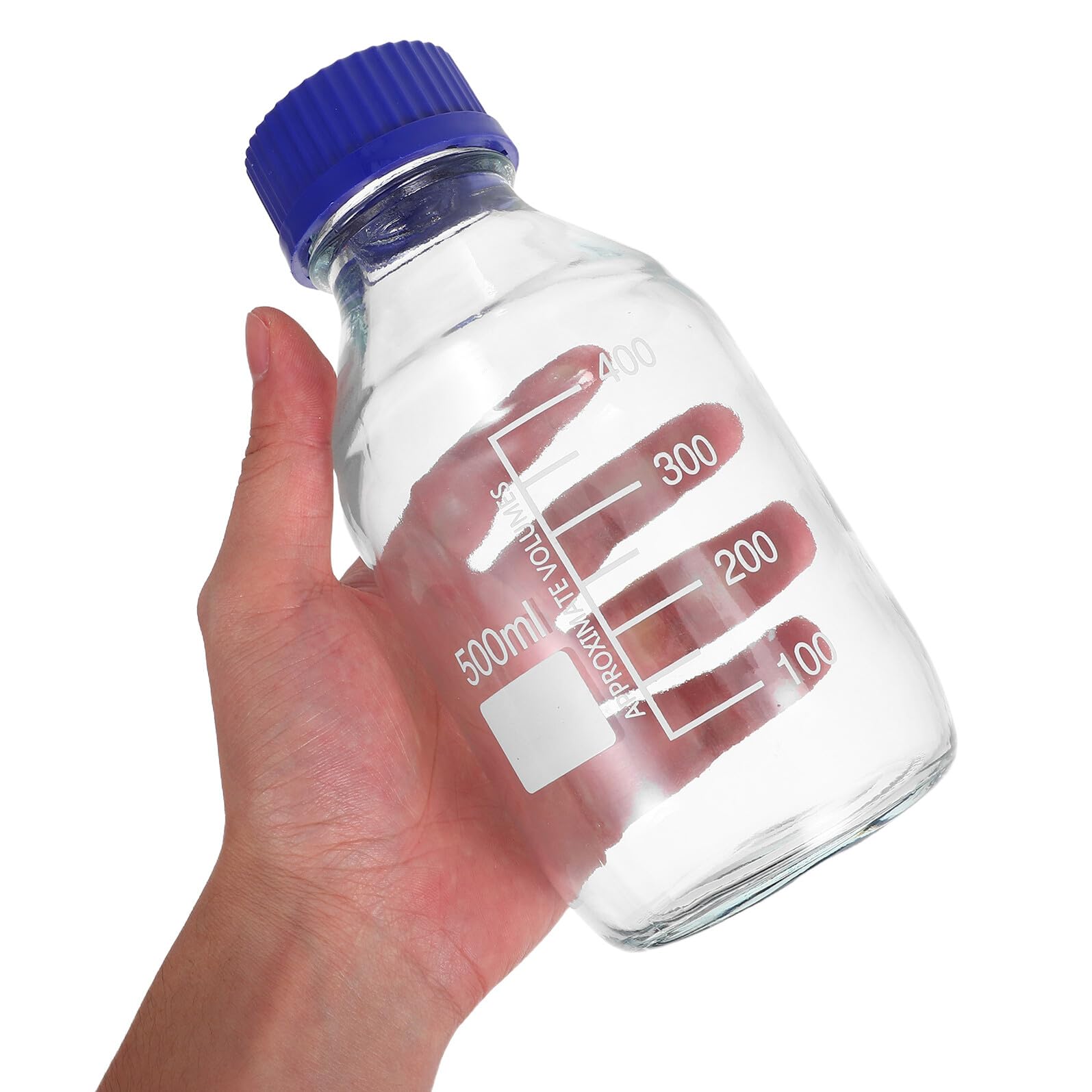 Veemoon 2 Stück 500ml Laborreagenzflaschen aus Glas mit Skala