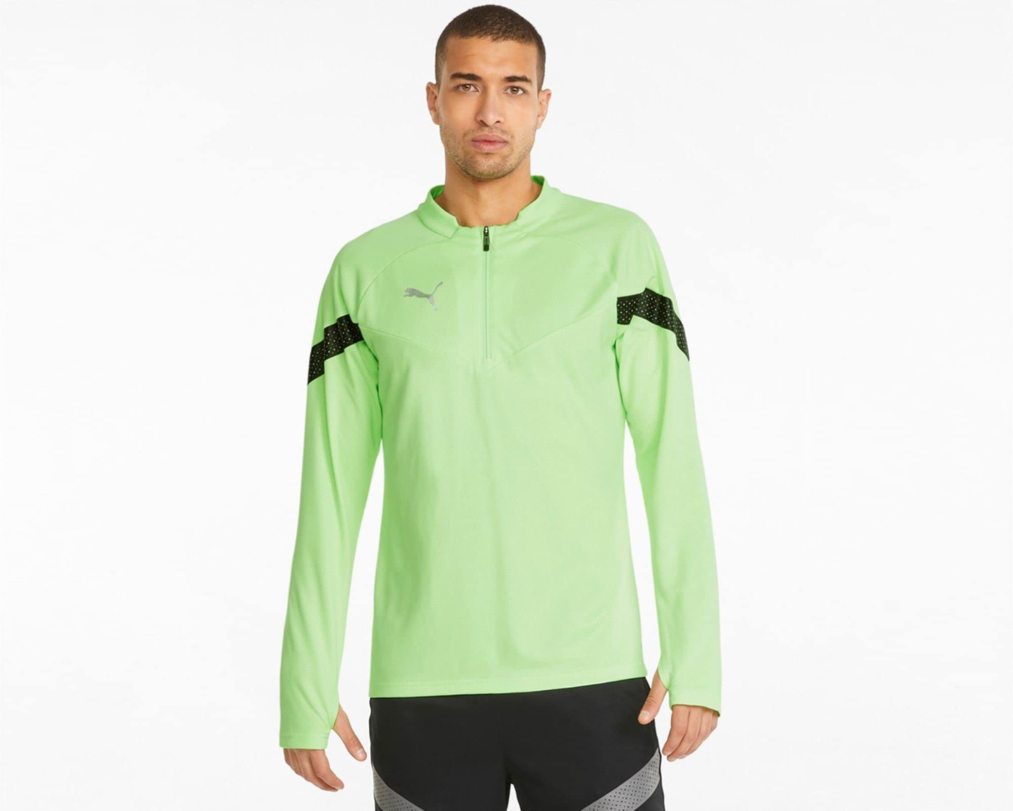 PUMA Fußball - Teamsport Textil - Sweatshirts teamFINAL Training 1/4 Zip Sweatshirt gruenschwarzsilber XL