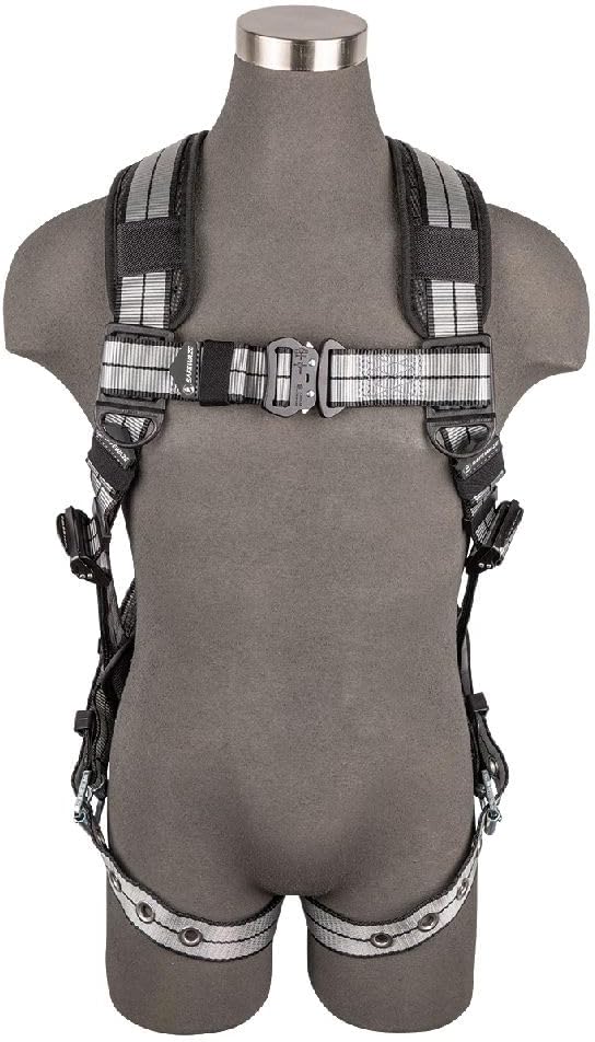 SafeWaze PRO+ Slate Full Body Harness: Alu 1D, Alu QC Chest, TB Legs