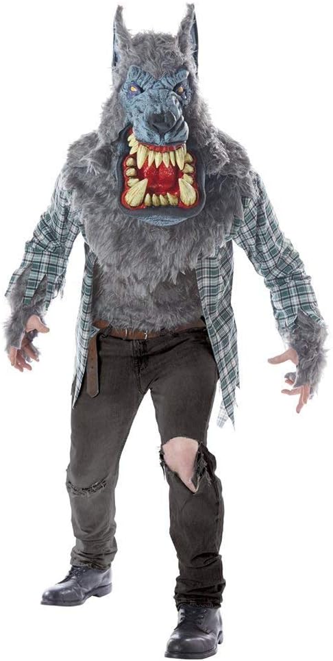 California Costumes Men's Monster Wolf - Adult Costume Adult Costume, Gray/Green, Large/Extra Large