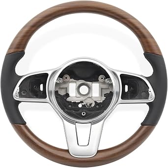 Peach Wood Car Steering Wheel with Heating Compatible for Mercedes Benz AMG W190 W205 W166 W167 W177 W211 W217 W222 W223 W257 W292 W463with Heat Style