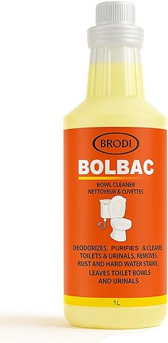 BolBac Limpiador de orinales y inodoros, grado comercial, limpia y desodoriza superficies de porcelana en baños de alto tráfico, eliminación rápida
