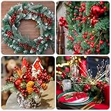 EXCEART Red Fruit Decoration Artificial Red Berry Stems for Christmas Tree Decorations and Holiday Diy Crafts 7.9 Inch Foam Berry Branch for Wreaths Centerpieces and Party Decor - Image 5