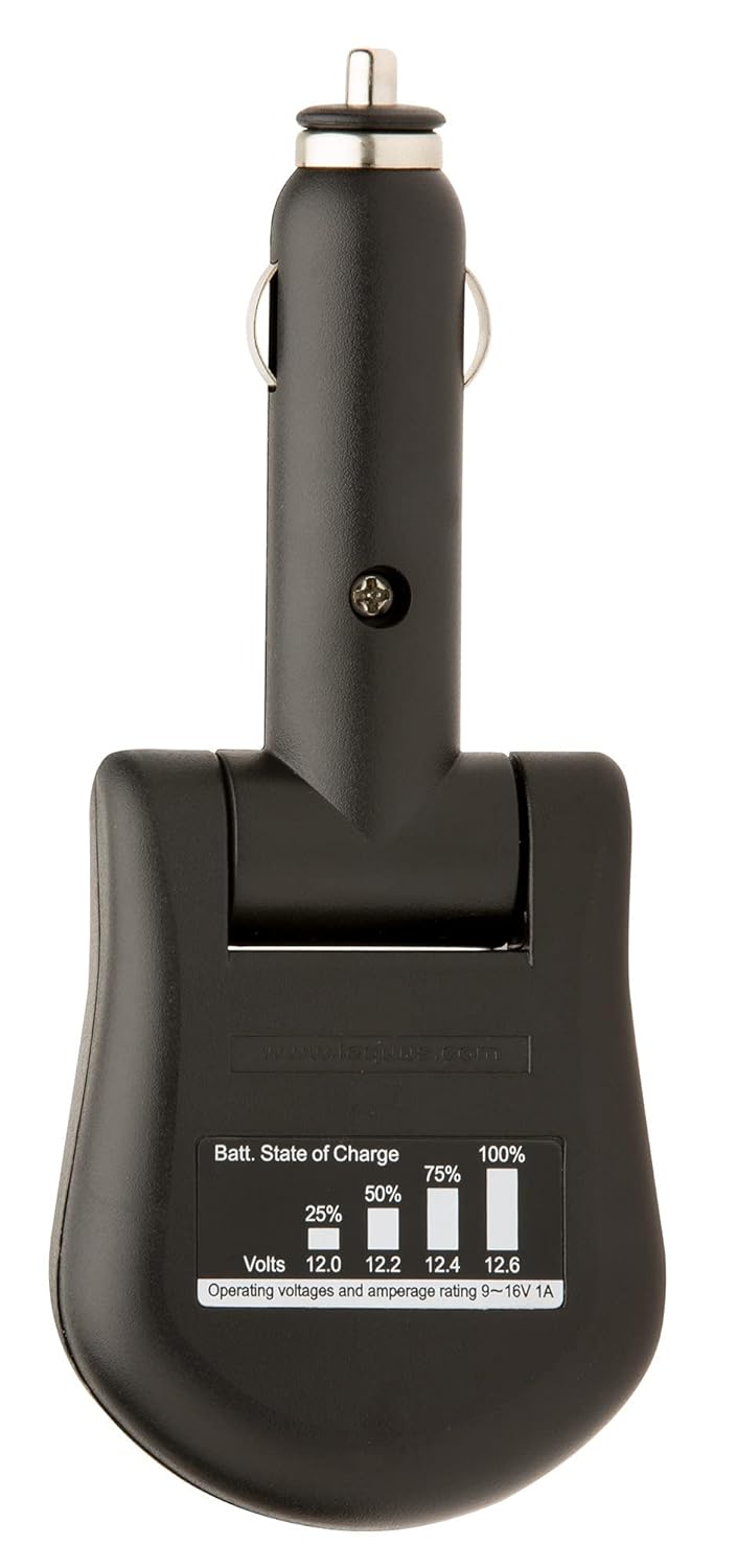 Bottom of the Innova 3721 monitor showing the Battery State of Charge table