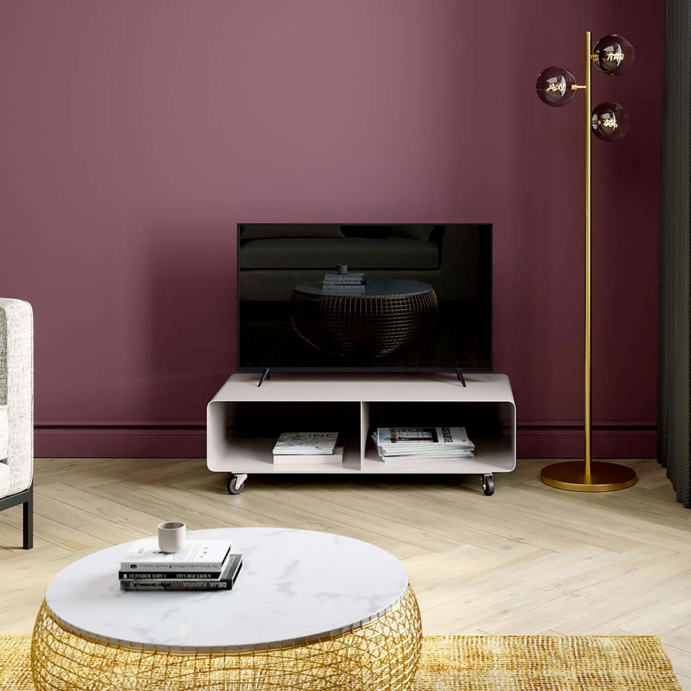 ARMATURA TV KARE DESIGN LOUNGE M CREAM LIGHT CREAM MULTIUSO - Dettaglio