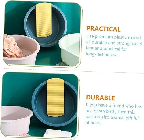 Miniatura 5 de 1 juego de ropa de bebé para el hogar, lavabo, cubo de lavandería, tabla de lavado para lavadora, tabla de lavado portátil para lavar a mano, ropa