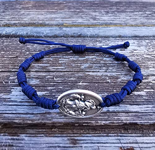 Knotted Cord Catholic Rosary Bracelet - Patron Saint Medals - Prayer Beads - Men Women Boys Girls Religious Gift #TOP2