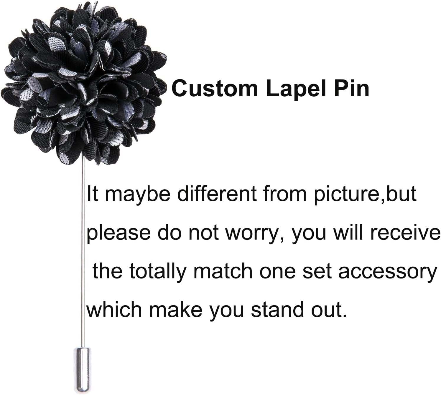 Hi-Tie Mens Tie Set Silk Striped Woven Necktie with Lapel Pin Pocket Square Cufflinks Set for Wedding Party - Image 8