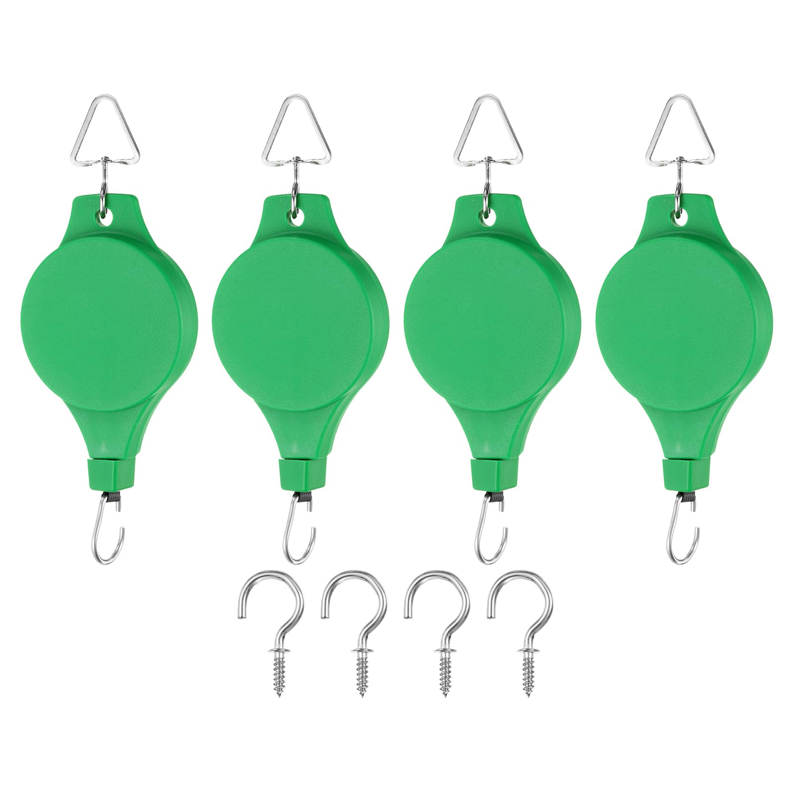 PATIKIL Plant Hanger, 8 Pcs Pulley Retractable Hanging with Ceiling Hook Indoor and Outdoor Plant Pots Holder