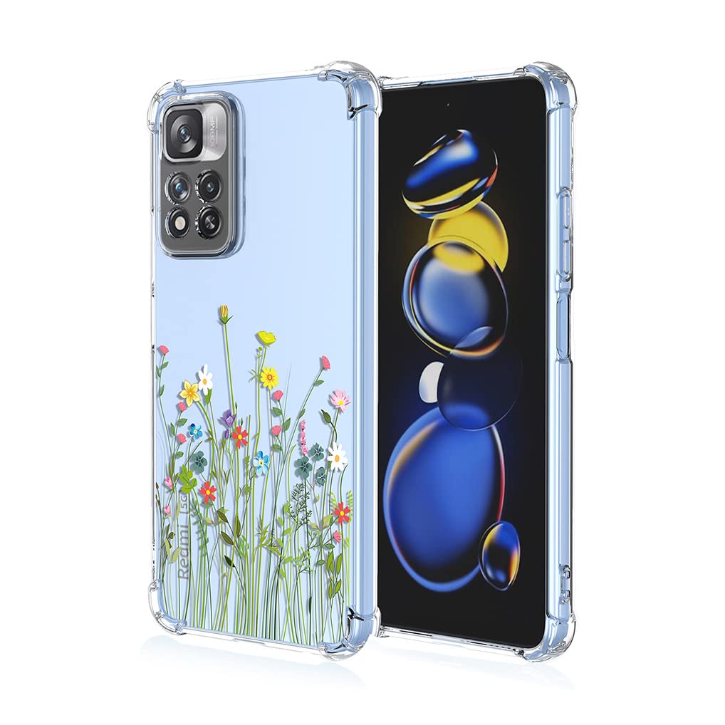 SEAHAI Cover per Xiaomi Redmi Note 11 PRO+ 5G (Note 11 PRO Plus), Custodia Ultra Sottile ed Elegante in Silicone TPU Trasparente, Bello Modelli Colorful Cover Antiurto Case - Viti