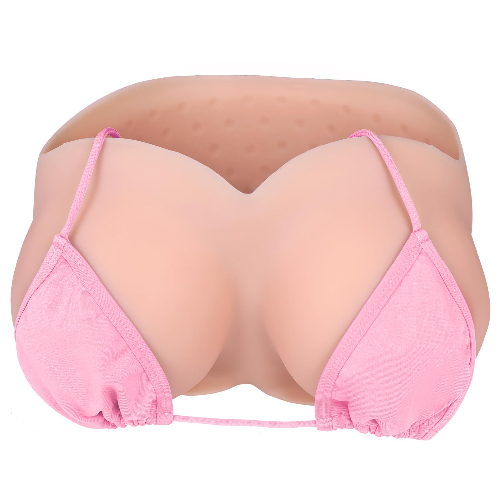 Forme del Seno in Silicone Petti Finti Riempito di Cotone Crop Top Donna Tubo con Scollo a V Petto Finto per Uomini Crossdresser Transgender Mastectomia Protesi