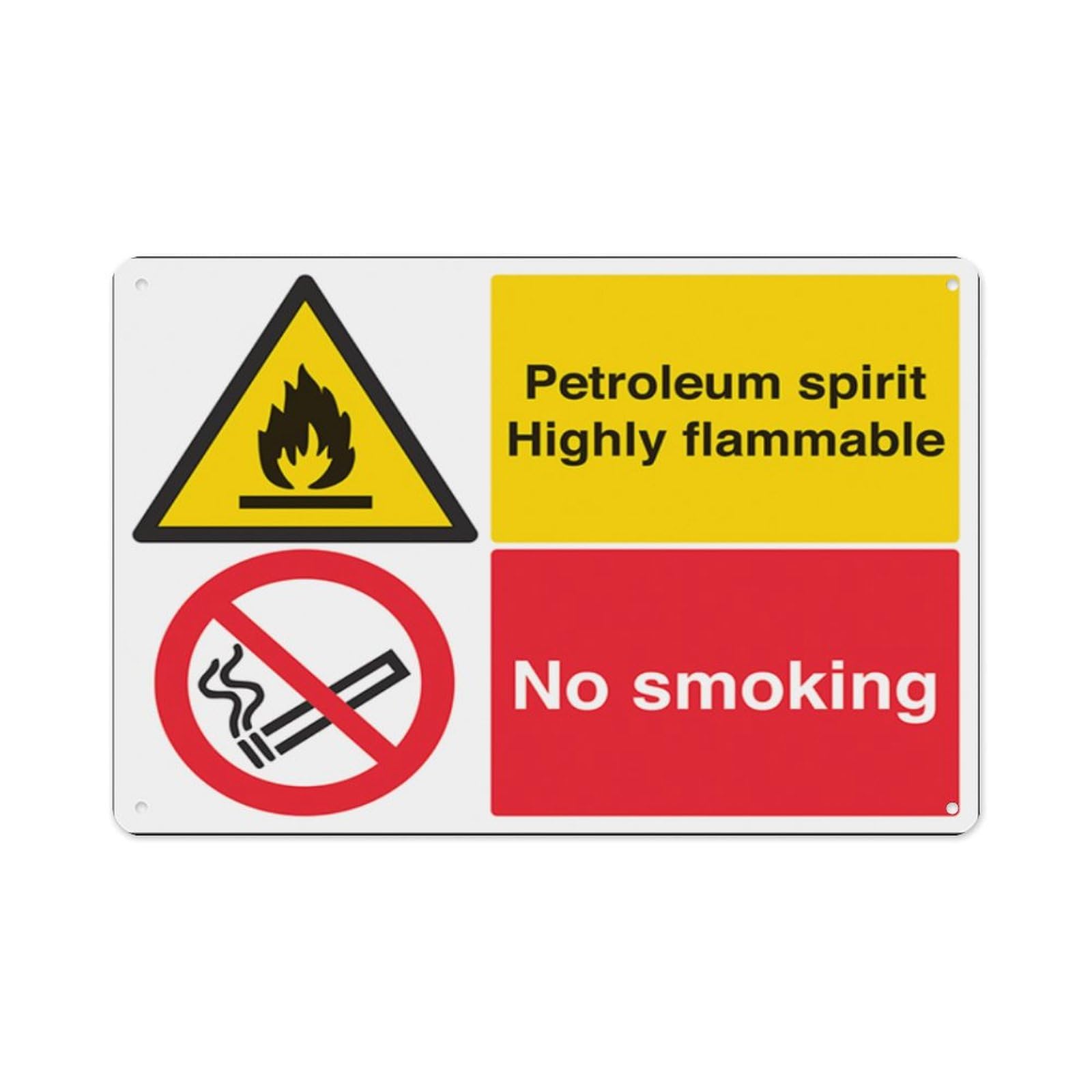 peiyeety Petroleum Spirit No Smoking Aluminum Tin Warning Signs For Home Outdoor Garden 8X12 Inches