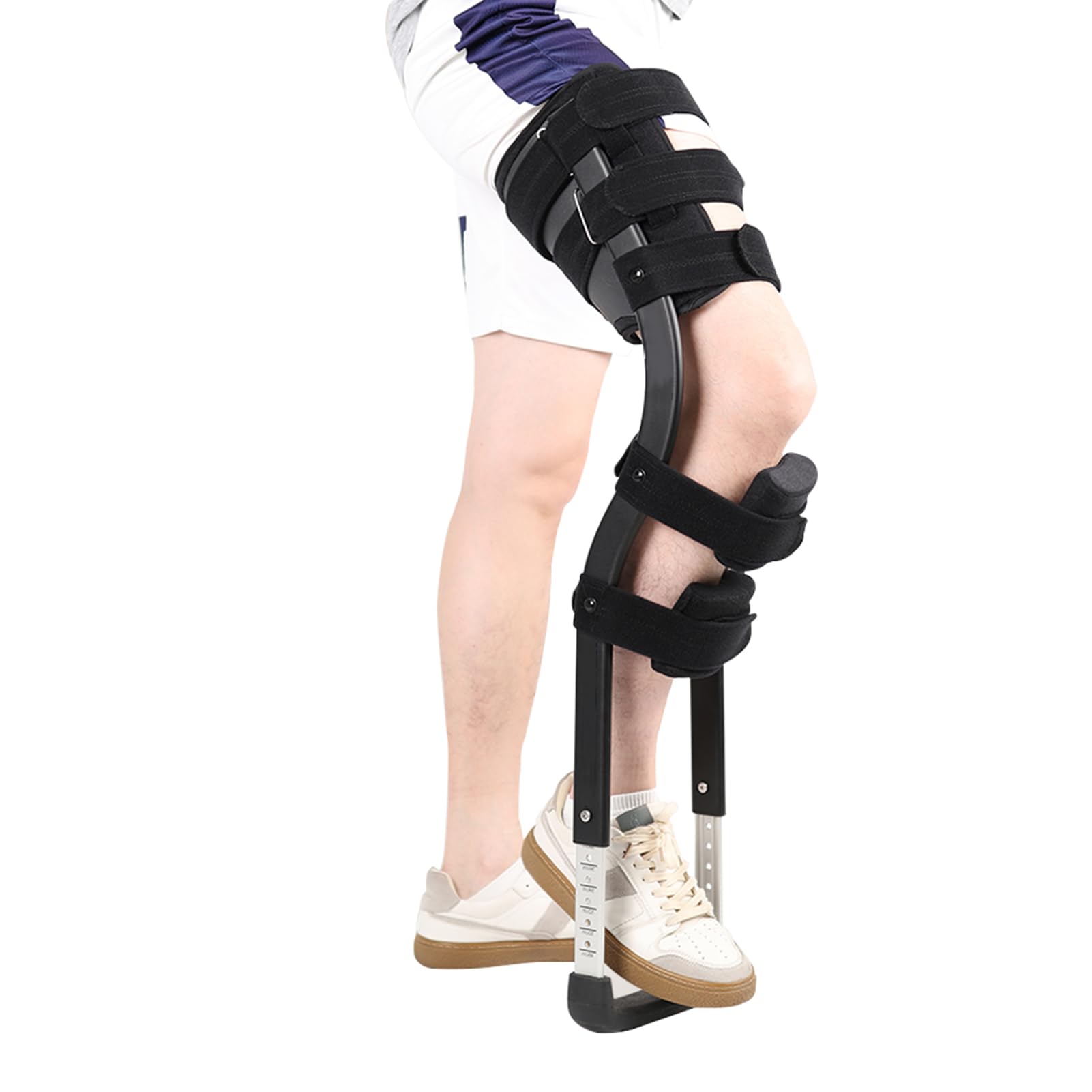 Muleta manos libres, muleta de rodilla sin dolor, muleta para caminar para hombres, muleta de rodilla, soporte de movilidad de rodilla para personas mayores con discapacidad, fractura de tobillo