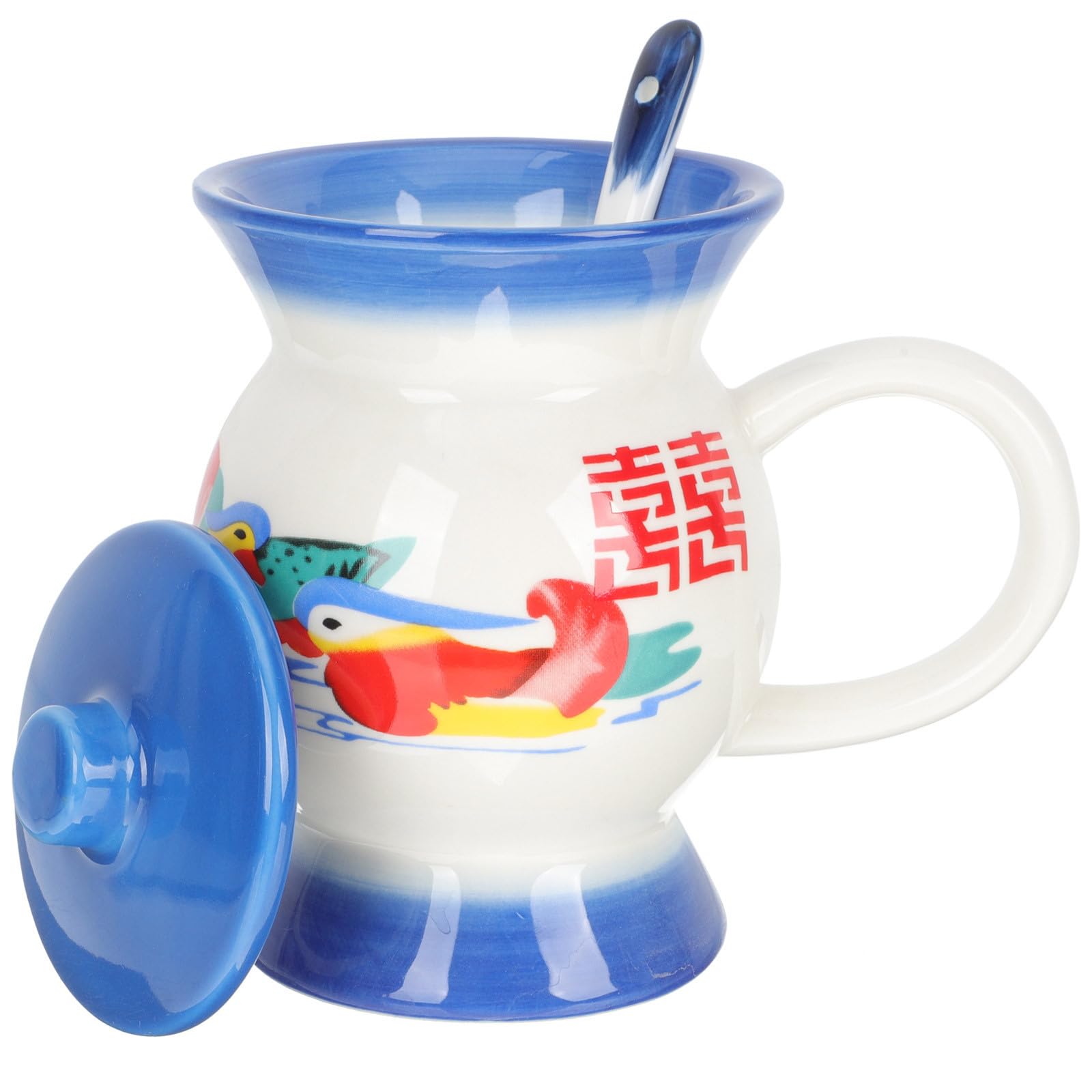 Taza de cerámica retro que mantiene tu café caliente con su tapa funcional
