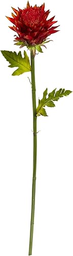 nearly natural 2209-s6-or 33" Tropical planta artificial flores (juego de 6), color rojo