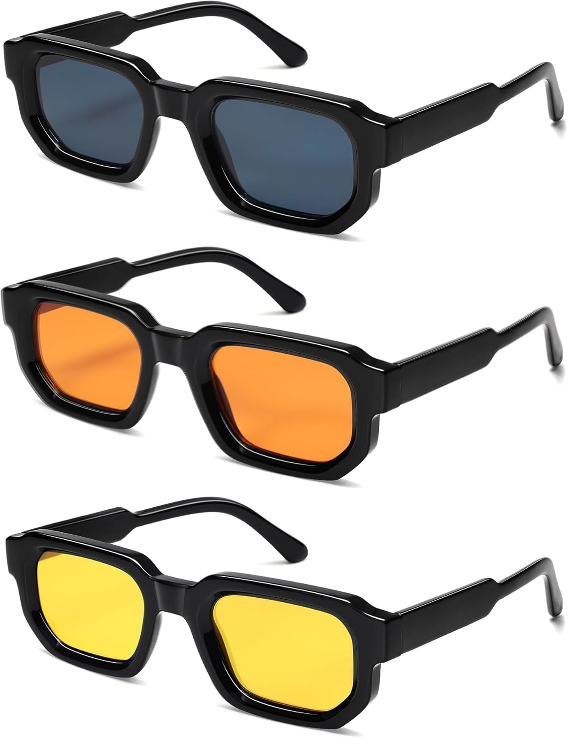 VANLINKER Retro Small Chunky Rectangle Sunglasses Jamaica Ubuy - Main Image