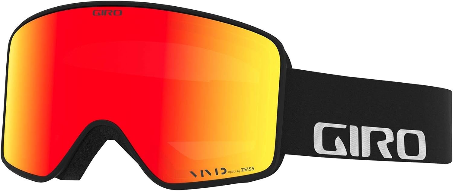 Giro Method Asian Fit Adult Snow Goggles Black Wordmark Strap with Vivid Ember/Vivid Infrared