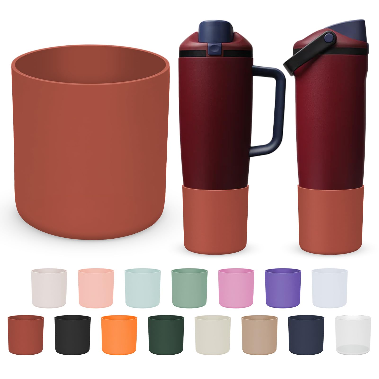 Silicone Higher Boot Compatible with Owala 30oz & 40oz FreeSip Sway Bottles & Tumblers, Large Protection Anti-Slip Bottom Cover Sleeve for Freesip Sway Tumbler and Bottle