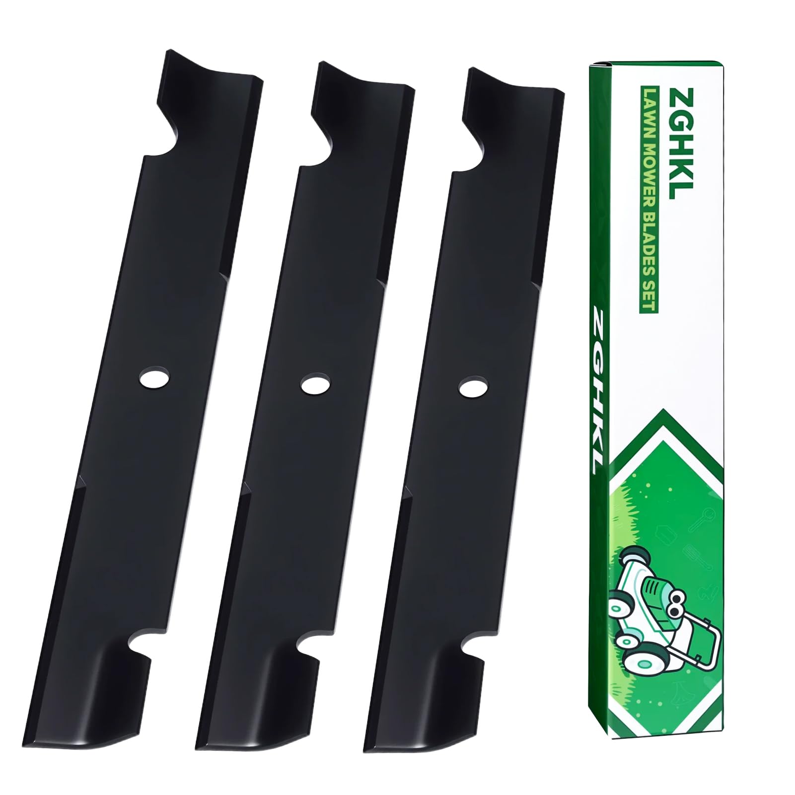 038-2007-00 Cuchillas para cortacésped Cuchillas Alta elevación para Mulching 60 Pulgadas 152,4 cm Repuesto para cortacésped 3Piezas