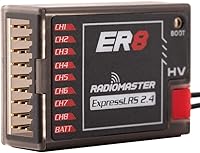 Vista 2 de Radiomaster ER8 8CH PWM CRSF ExpressLRS Dual Antena RC Receptor 2.4Ghz 100mw Soporte Voltaje Telemetría WiFi Actualización