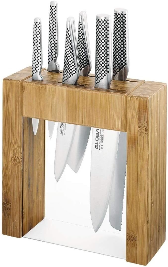 Global 7 Piece Kabuto Knife Block Set Home & Kitchen