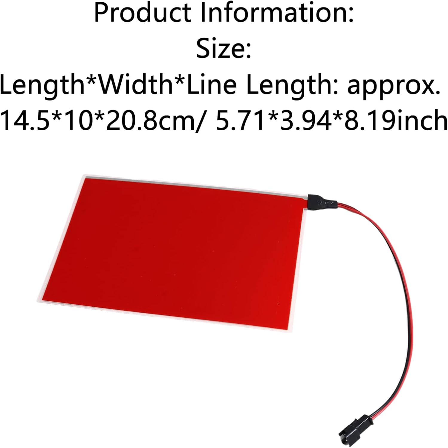 CHICTRY LED Panel Backlight, Electroluminescent Sheet Light DIY Cuttable Backlight Paper for Party Decoration Red One Size
