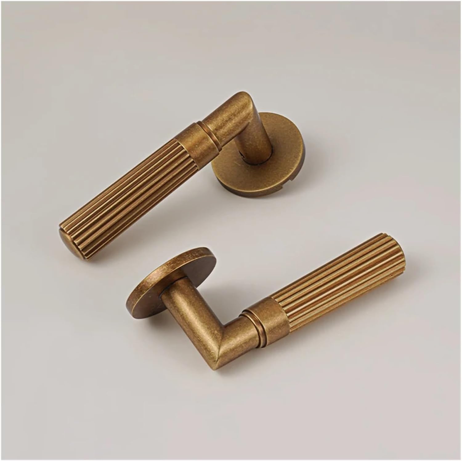 Brass Door Lock Set Retro Simplicity Style, Interior Bedroom & Bathroom Hardware, Dummy Passage Privacy Locks(BK Door Lock)