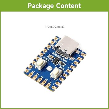 Waveshare 2PCS RP2350-Zero Mini Development Board, Raspberry Pi Microcontroller Development Board, Based On Raspberry Pi Dual-core & Dual-Architecture Microcontroller