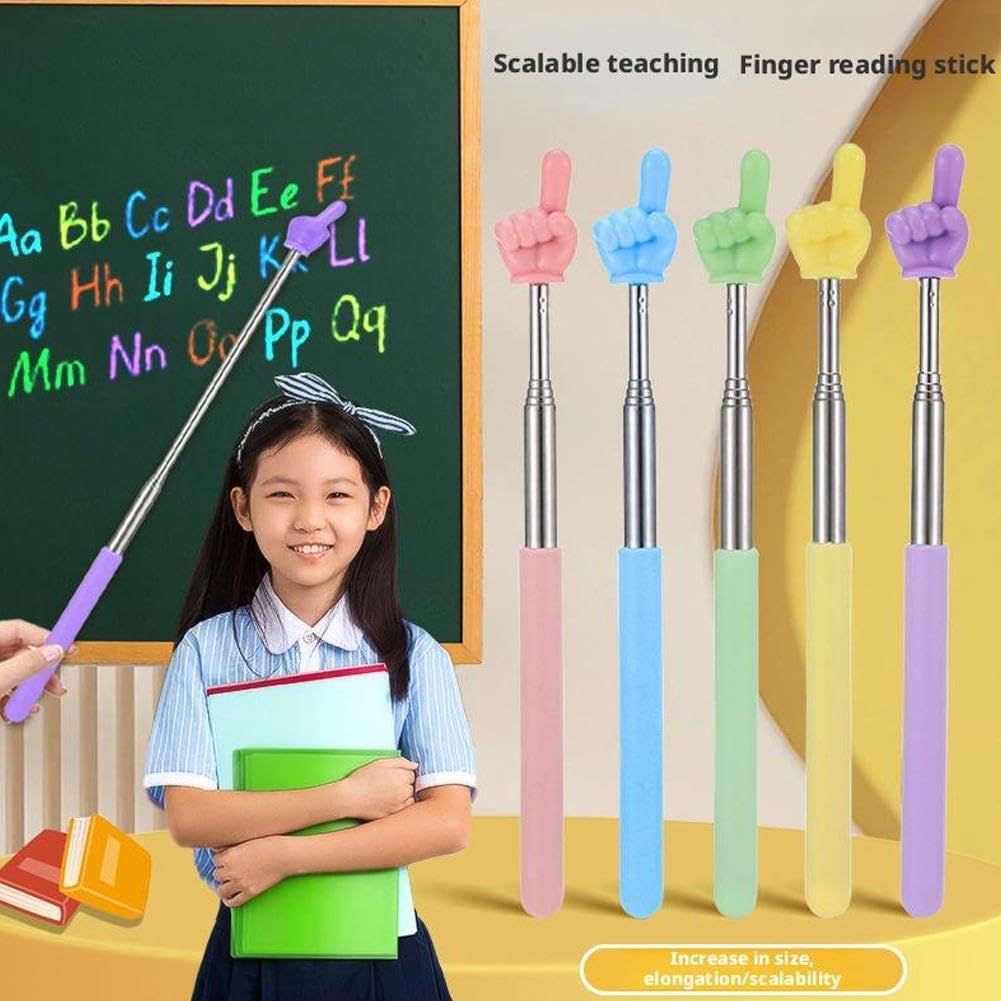 Baguette Télescopique Extensible Avec Doigt Pour Enseignant, Pour L'école Primaire, La Maternelle, Les Enseignants, Tableau Blanc