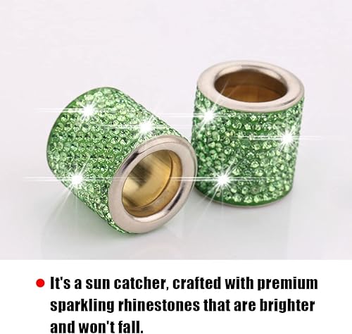 Miniatura 3 de BELOMI Collares para reposacabezas de automóvil, paquete de 4 anillos para reposacabezas de automóvil, decoraciones de cristal brillantes,