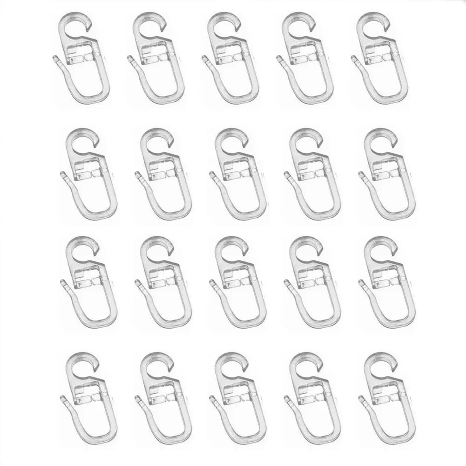 Hooks Clips for Drapes, Plastic Curtain Hooks 400pcs Universal Wall Ring Sliding Hook Curtains Fixing Holders Home Decor(Transparent)