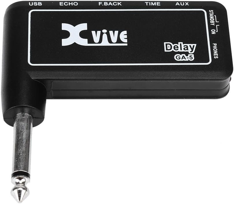 Xvive Guitar Headphone Delay Amplug Guitar Amplifier Mini Amp USB Charge GA-5