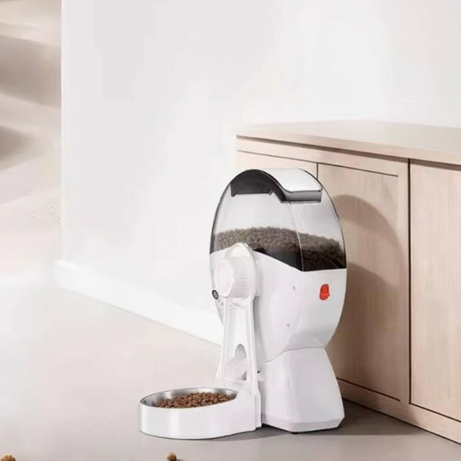 Alimentador Automático Dispensador de Comida Programable para Mascotas con Diseño Colgante Que Ahorra Espacio Doble Sellado con Desecante para, Modelo con Video