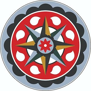 Licpact Pennsylvania Dutch Hex Sign Indoor Or Outdoor Use Metal Sign,12'' Diameter