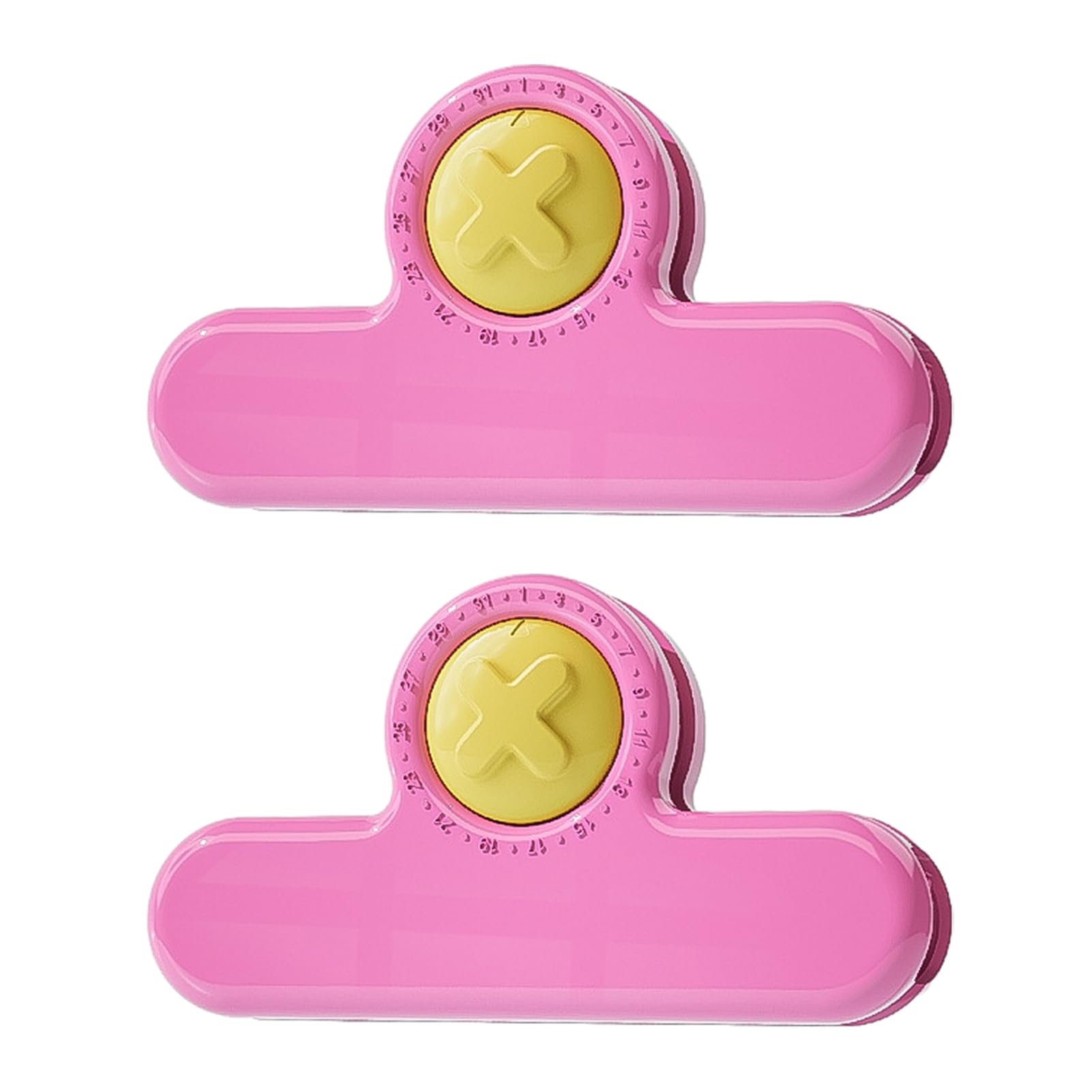 Magnetic Food Bag Clips, Anti-Scratch Fridge Magnets, Reusable Bag Sealing Clips for Chips Coffee Sandwich Snack Pouches Pink