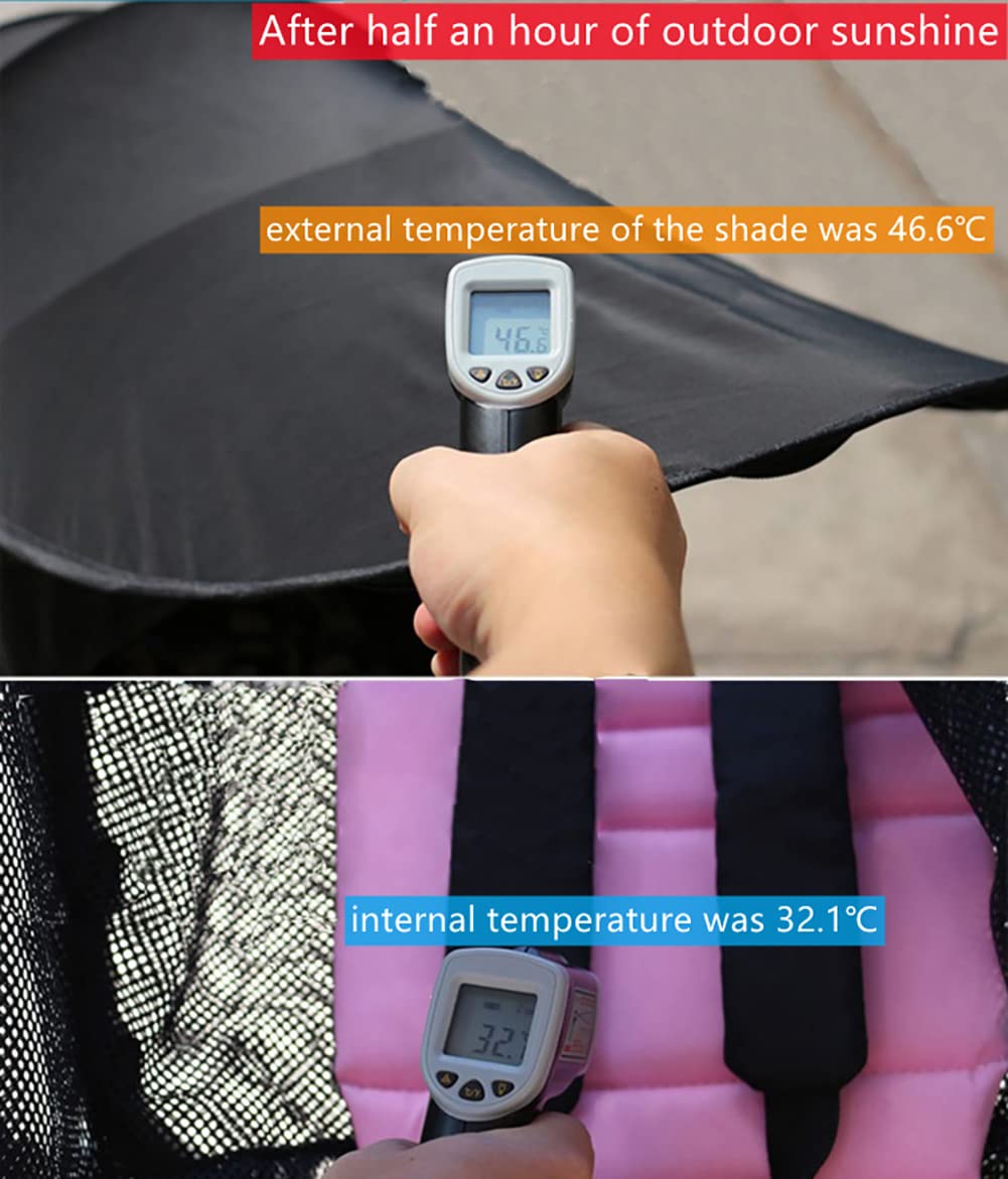 Parasole universale per carrozzina, parasole per passeggino, protezione dai raggi UV, impermeabile, con supporto rigido ad arco