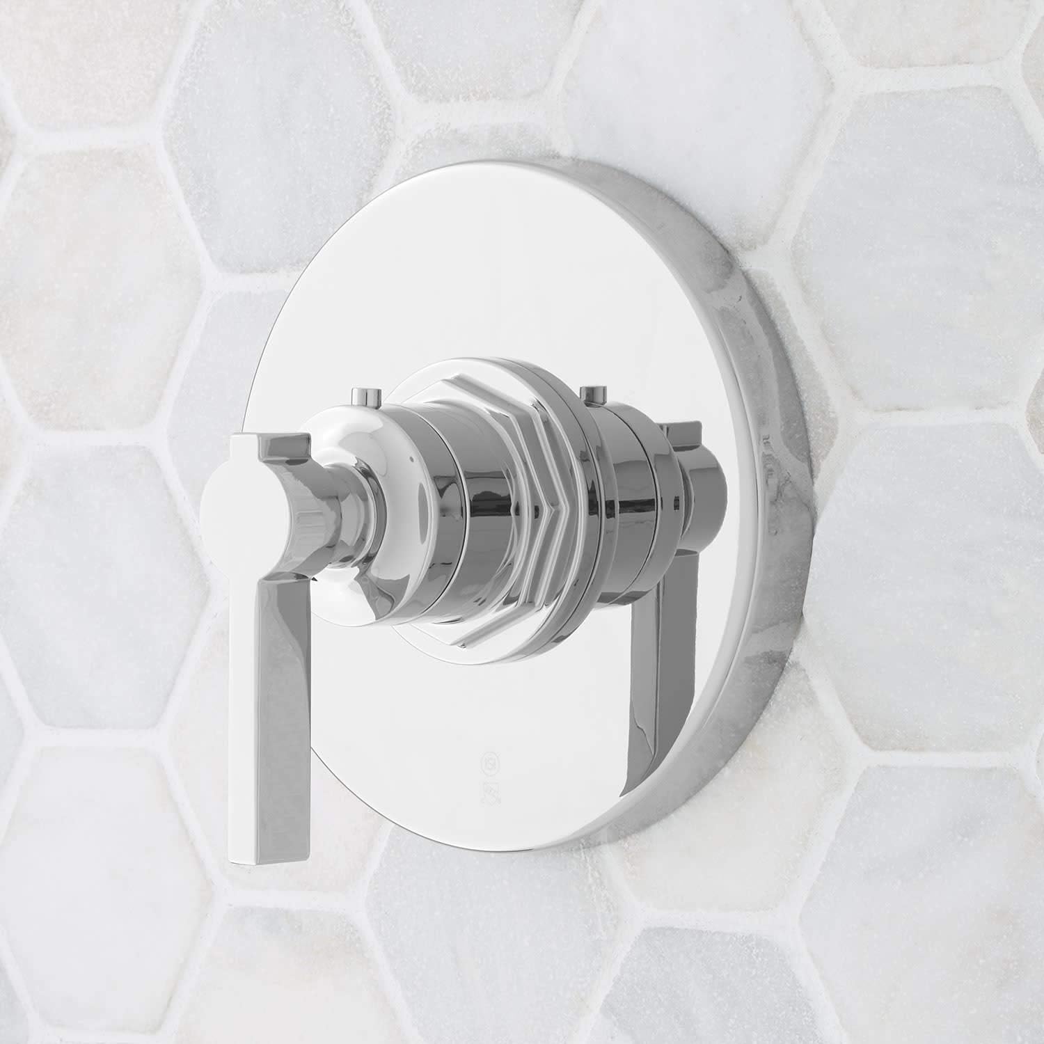 Signature Hardware 448316 Greyfield Thermostatic Valve Trim - 1/2" Rough In Valve Included - Chrome