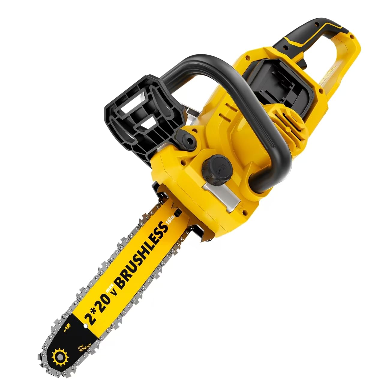 40V(20V*2) 16" Brushless Chainsaw Cordless, Electric Chainsaw Fully Compatible with DeWalt 20V MAX, Auto-Oiling, Tool-Free Tensioning, Safety Chain Brake, Batteries and Charger Not Included