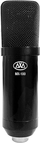 Miniatura 4 de AxcessAbles MX-100 - Paquete de micrófono de condensador cardioide profesional de estudio con soporte de choque, micrófono de montaje de escritorio,