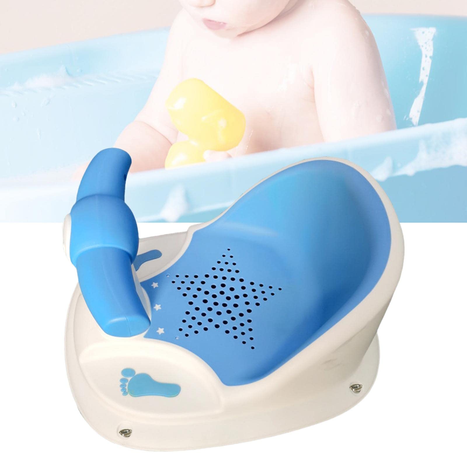 Sedile Da Bagno Bambini Sedia Antiscivolo con Ventose per Doccia Maniglia Staccabile Design Ergonomico Materiali PP Supporto Comodo Adatto per