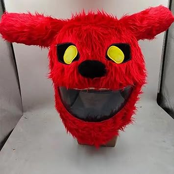 Motorcycle helmet,funny plush,motorcycle fluffy helmet cover,Gifts. Gift-giving,, protective accessories for full face helmet helmets not included Red Devil