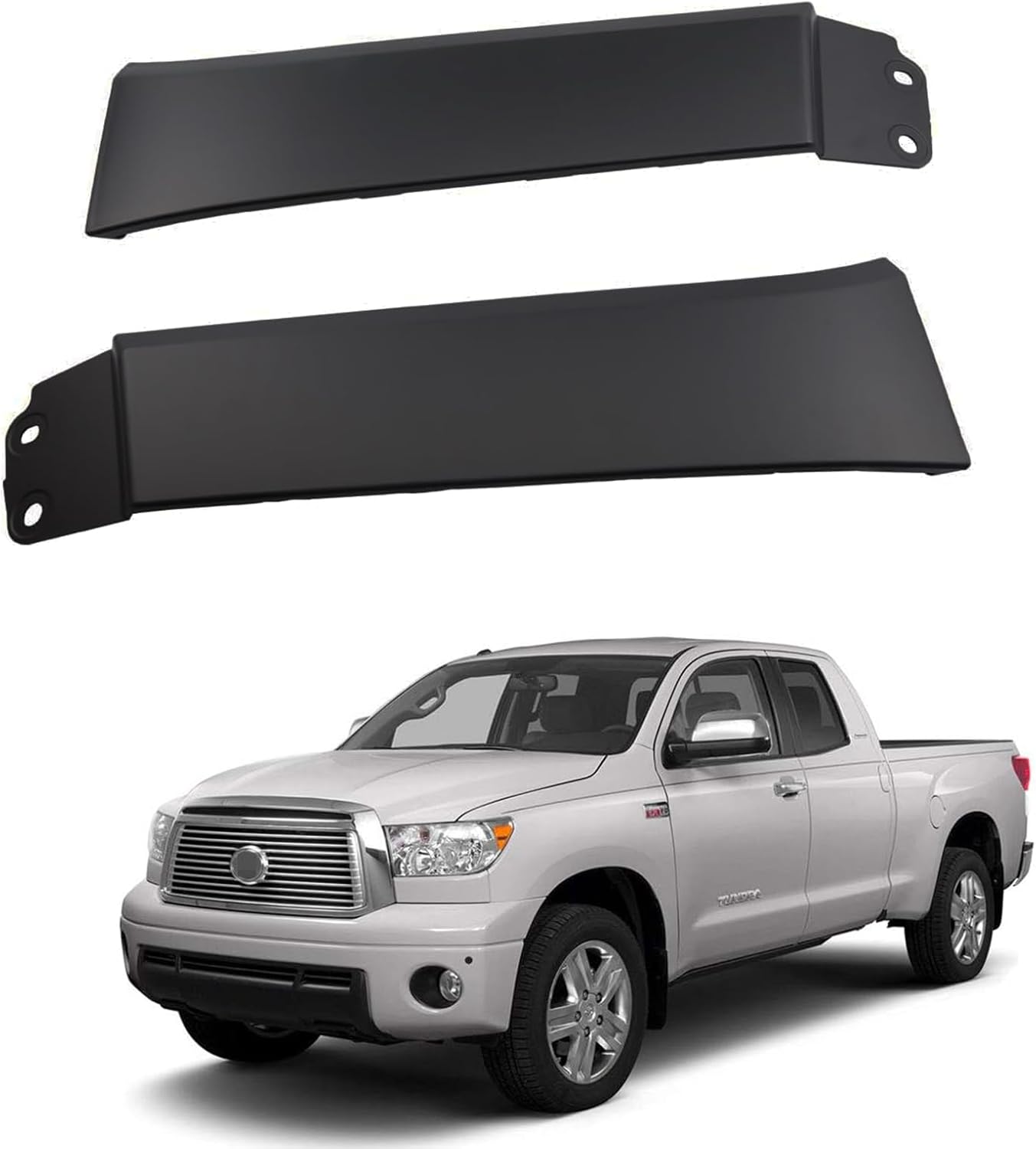 Headlight Filler Trim Panels for Toyota Tundra 2007-2013 / Sequoia 2008-2017 Upper Front Bumper Grille Cover Accessories LH&RH Pair Set Replace#: 539310C901 539320C901