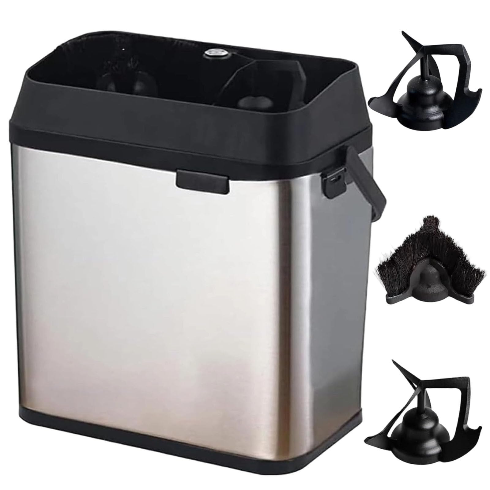 Limpiador De Portafiltros EléCtrico, Limpiador AutomáTico De Portafiltros, con 2 Raspadores Y Cabezales De Cepillo, Ideal para Cafeterías DoméSticas O Comerciales