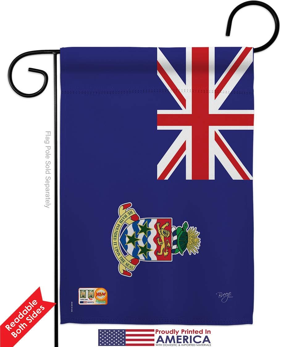 Cayman Islands Garden Flag Set Wall Hanger Regional Nationality Nation International World Country Particular Area Small Decorative Gift Yard House Banner Double-Sided Made In USA 13 X 18.5