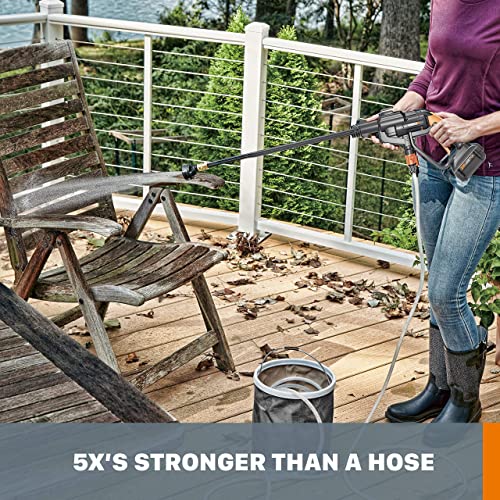 Image of WORX 20V Cordless Pressure Washer WG620.3 Power Washer, Hydroshot, Portable Power Cleaner for Car Washing, w /Accessories, 1 * 4.0Ah Battery & Charger Included