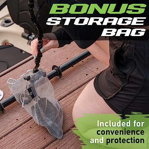 Gradient Fitness Longe de sécurité pour pagaie de Kayak - Lot de 2, Noir - Sangle de Kayak pour canoës, Planches de Paddle Sup et Cannes à pêche - Longe Extensible avec Mousqueton – vue 8